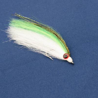 grand streamer blanc et vert (mouche carnassier et mer)